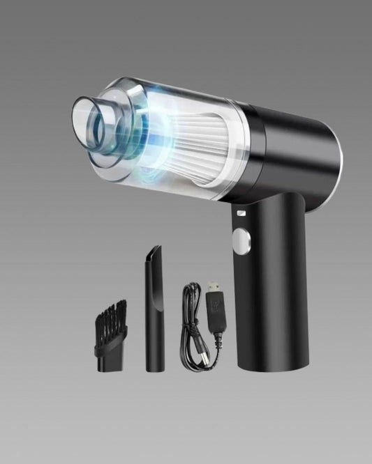 Portable Wireless Mini Vacuum Cleaner & Air Duster — Rechargeable Cordless Handheld Vacuum with HEPA Filter for Car
