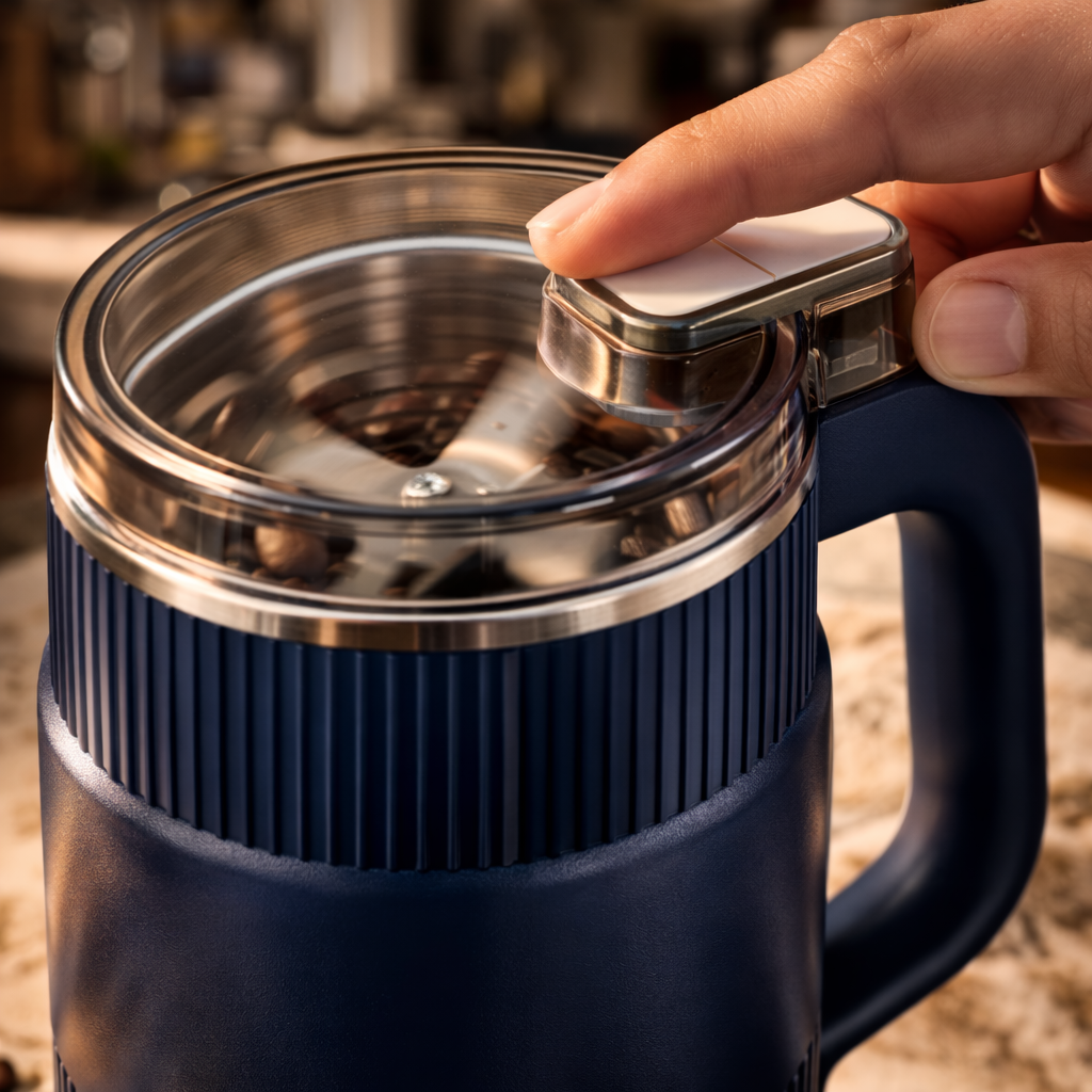 Electric Coffee Beans & Spices Grinder — Stainless Steel Blade Grinder for Herbs, Nuts & Grains