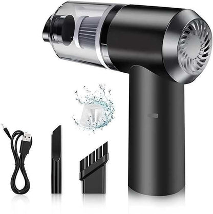 Portable Wireless Mini Vacuum Cleaner & Air Duster — Rechargeable Cordless Handheld Vacuum with HEPA Filter for Car
