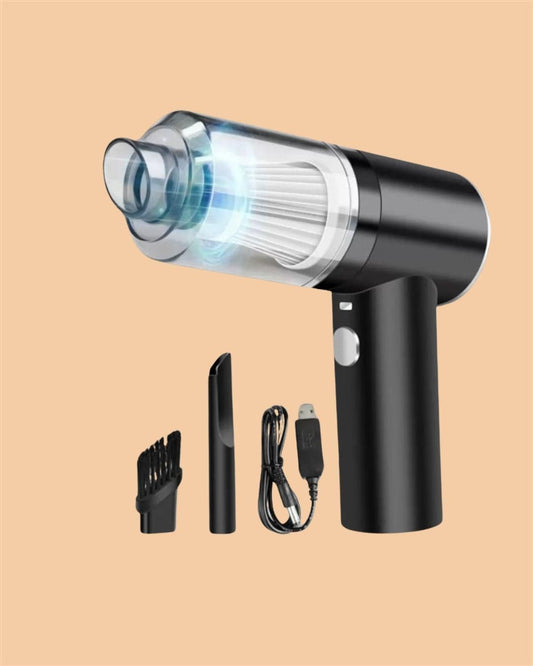 Portable Wireless Mini Vacuum Cleaner & Air Duster — Rechargeable Cordless Handheld Vacuum with HEPA Filter for Car