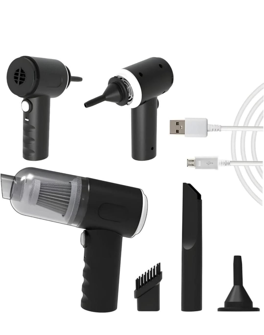 Portable Wireless Mini Vacuum Cleaner & Air Duster — Rechargeable Cordless Handheld Vacuum with HEPA Filter for Car