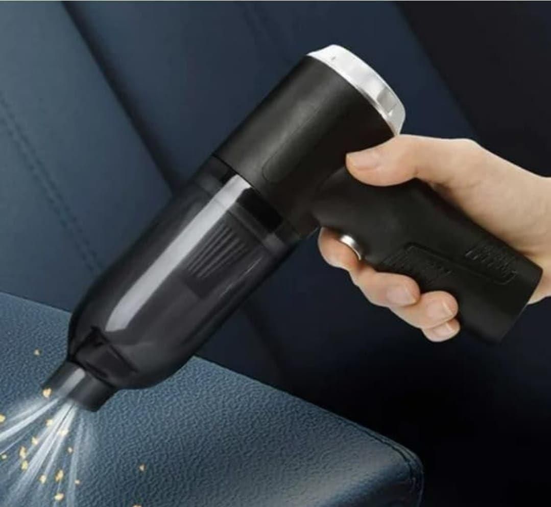 Portable Wireless Mini Vacuum Cleaner & Air Duster — Rechargeable Cordless Handheld Vacuum with HEPA Filter for Car